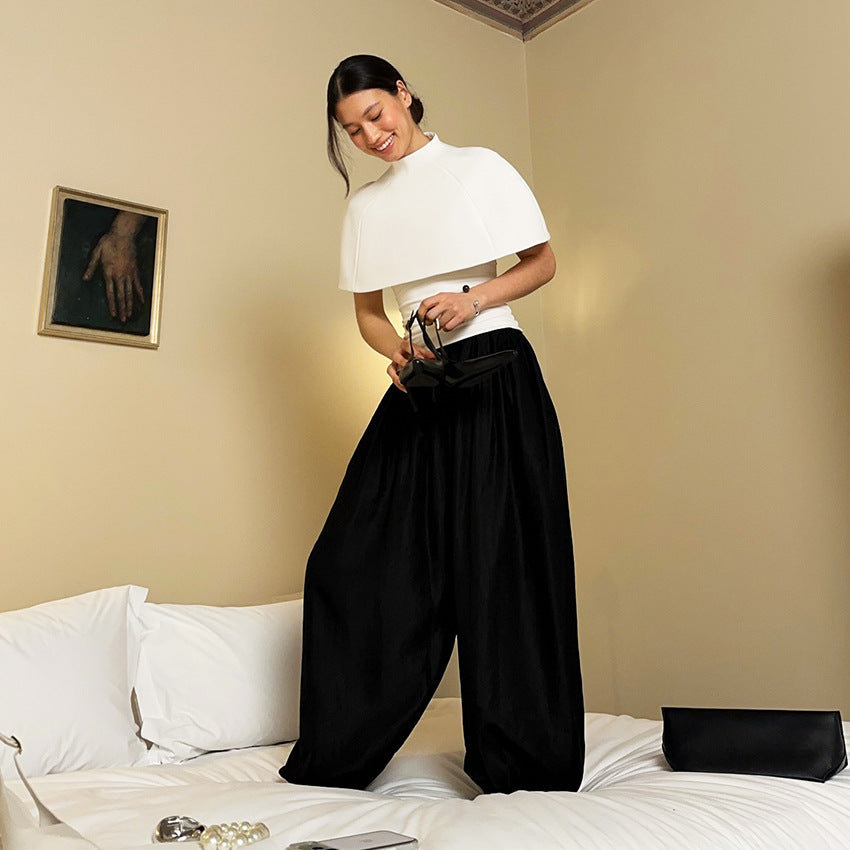 Women's Draped Wide-Leg Pants