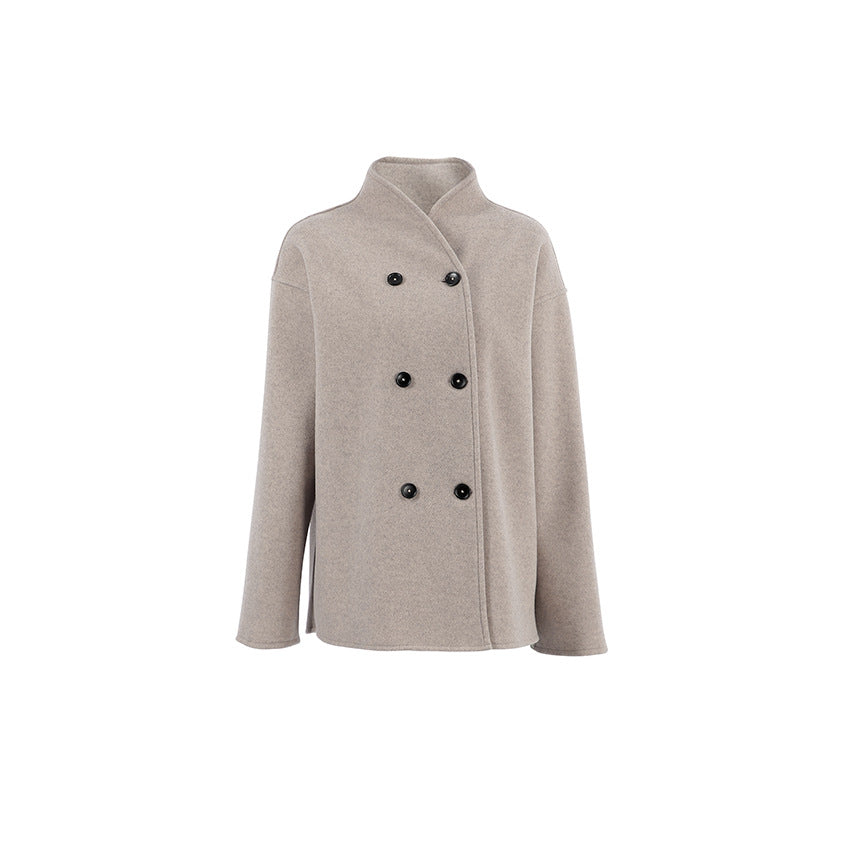 Women's V-Neck Brown Tailored Jacket