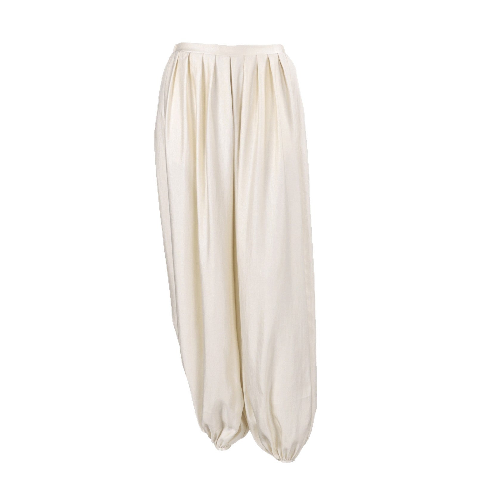 Women's Draped Wide-Leg Pants - Apricot